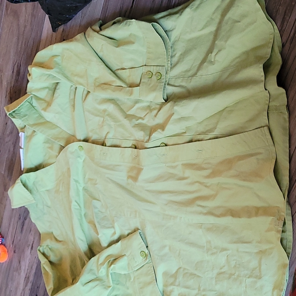 Light green button up shirt
